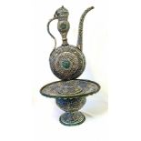 A 18th century Persian ewer and basin