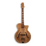 Guitare de luthier Attribuée à Favino-Chauvet Mécanique Salvatore Bilardie, repères de touche en