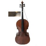 VIOLONCELLE allemand fait à la fin du XIXème siècle portant étiquette Arthur Vantyn violoncellist.