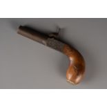 PISTOLET à PERCUSSION Liège, XIXe siècle L. 15 cm