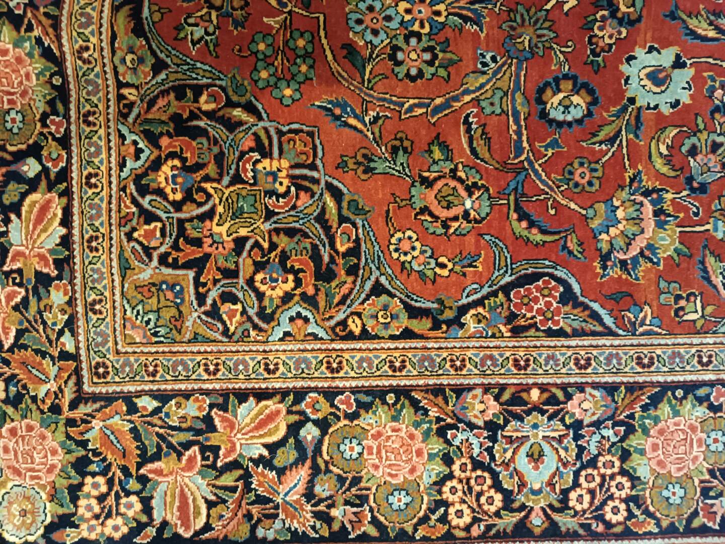 TAPIS Keschan (chaine et trame en coton, velours en laine), centre de la Perse, vers 1930-1960 207 - Bild 2 aus 3