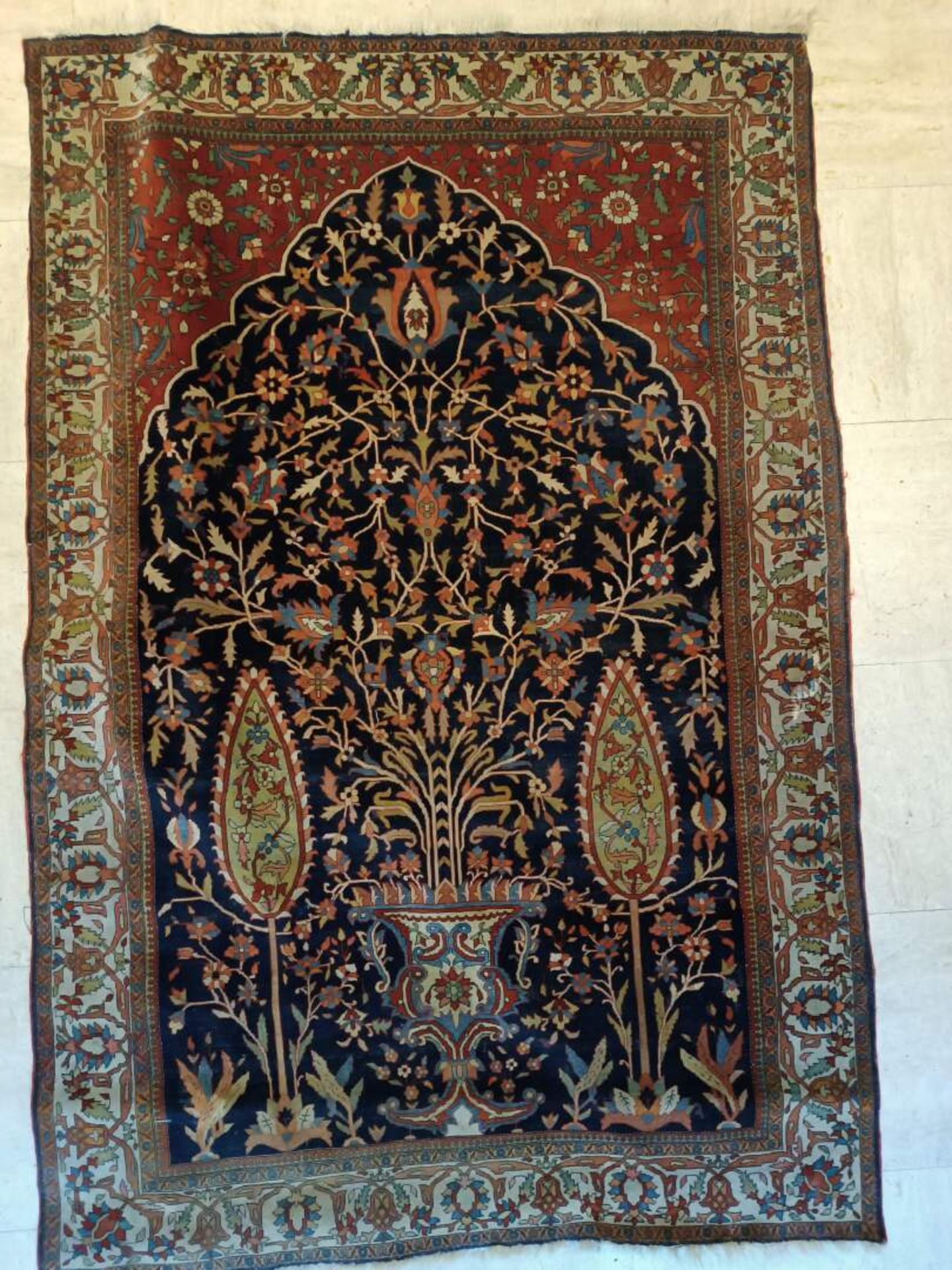 TAPIS Sarouk (chaine et trame en coton, velours en laine), centre de la Perse, vers 1930-1970 198 cm
