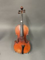 VIOLON De Jérôme THIBOUVILLE-LAMY fait à Mirecourt vers 1910-1915 en modèle Grandini Portrant une