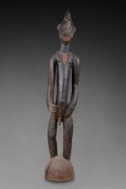 Déblé de style Senoufo Côte d'Ivoire Bois sculpté, patiné et polychromé H. 108 cm