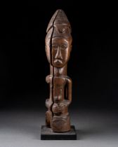 Buste Kuba République Démocratique du Congo Bois sculpté, sur socle H. 35,5 cm