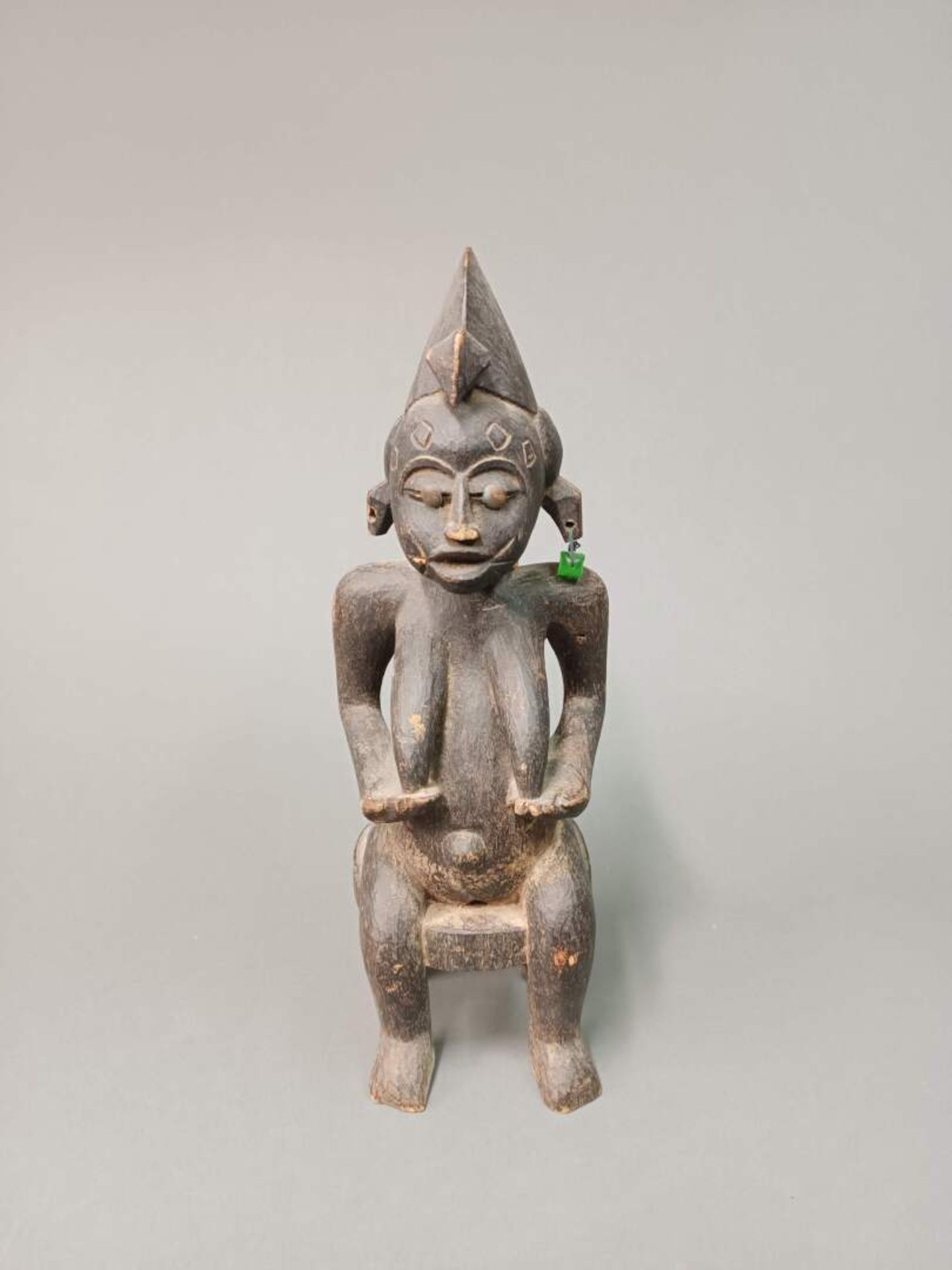 Deux figures de style Senoufo Bois sculpté et patiné Côte d'Ivoire H. 40 et 91 cm - Image 4 of 7