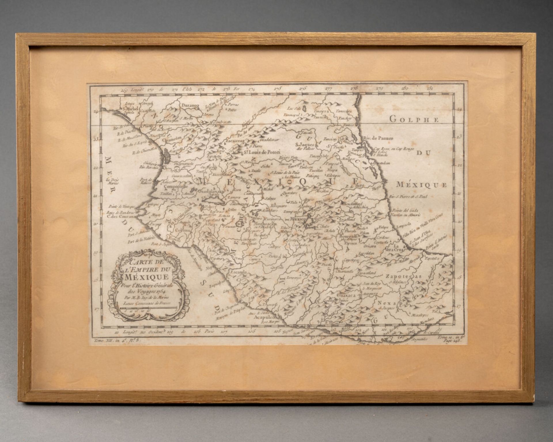 Carte du Golf du Mexique et des îles de l'Amérique Gravure du XIXe siècle H. 28 cm - L. 38,5 cm On y - Bild 2 aus 2