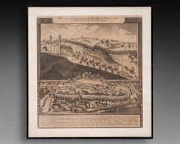 Vue urbaine allemande Gravure H. 48,5 cm - L. 42 cm