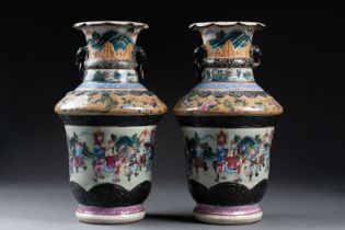 Paire de vases Nankin