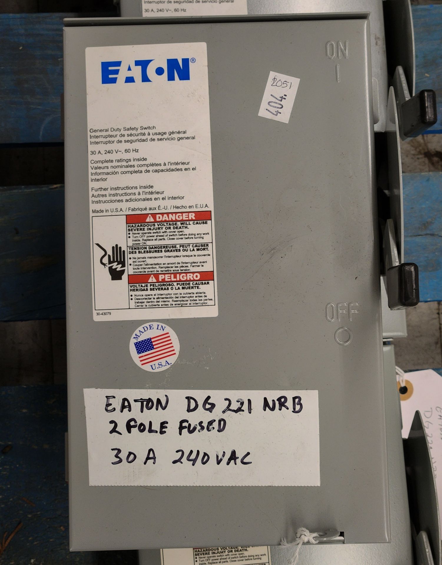 (3) 30Amp, 240V Eaton Safety Switches - Image 2 of 2