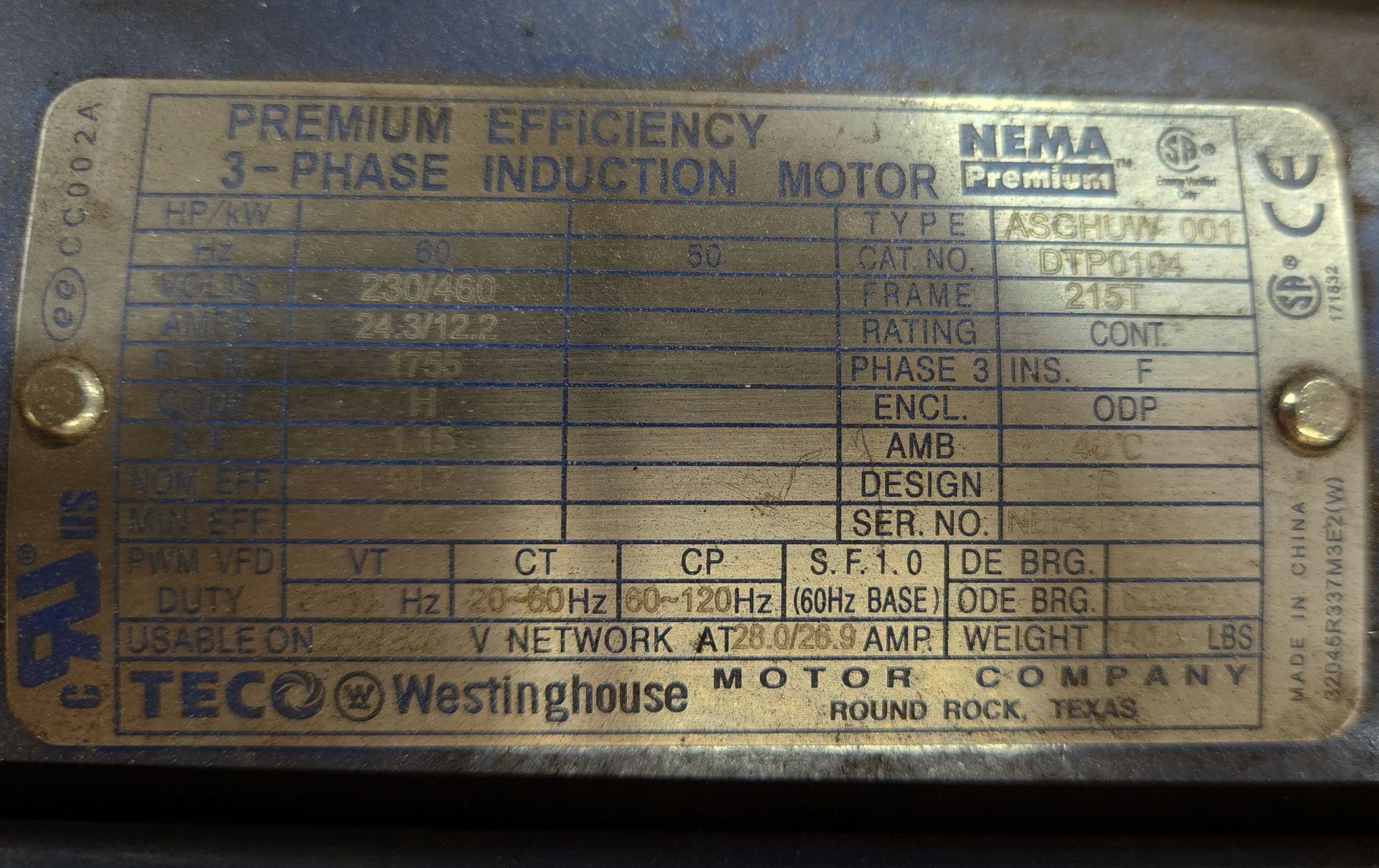 Curtis Toledo 120GAL Two Stage Compressor - Image 3 of 5