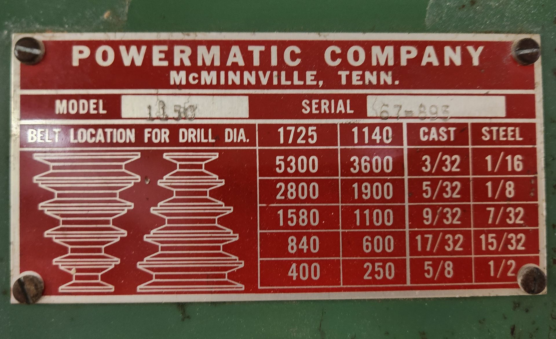 Powermatic Drill Press - Image 4 of 6