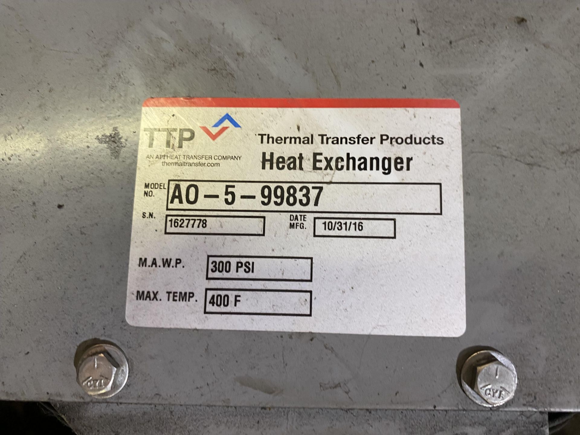 TTP Heat Exchanger - Image 2 of 3