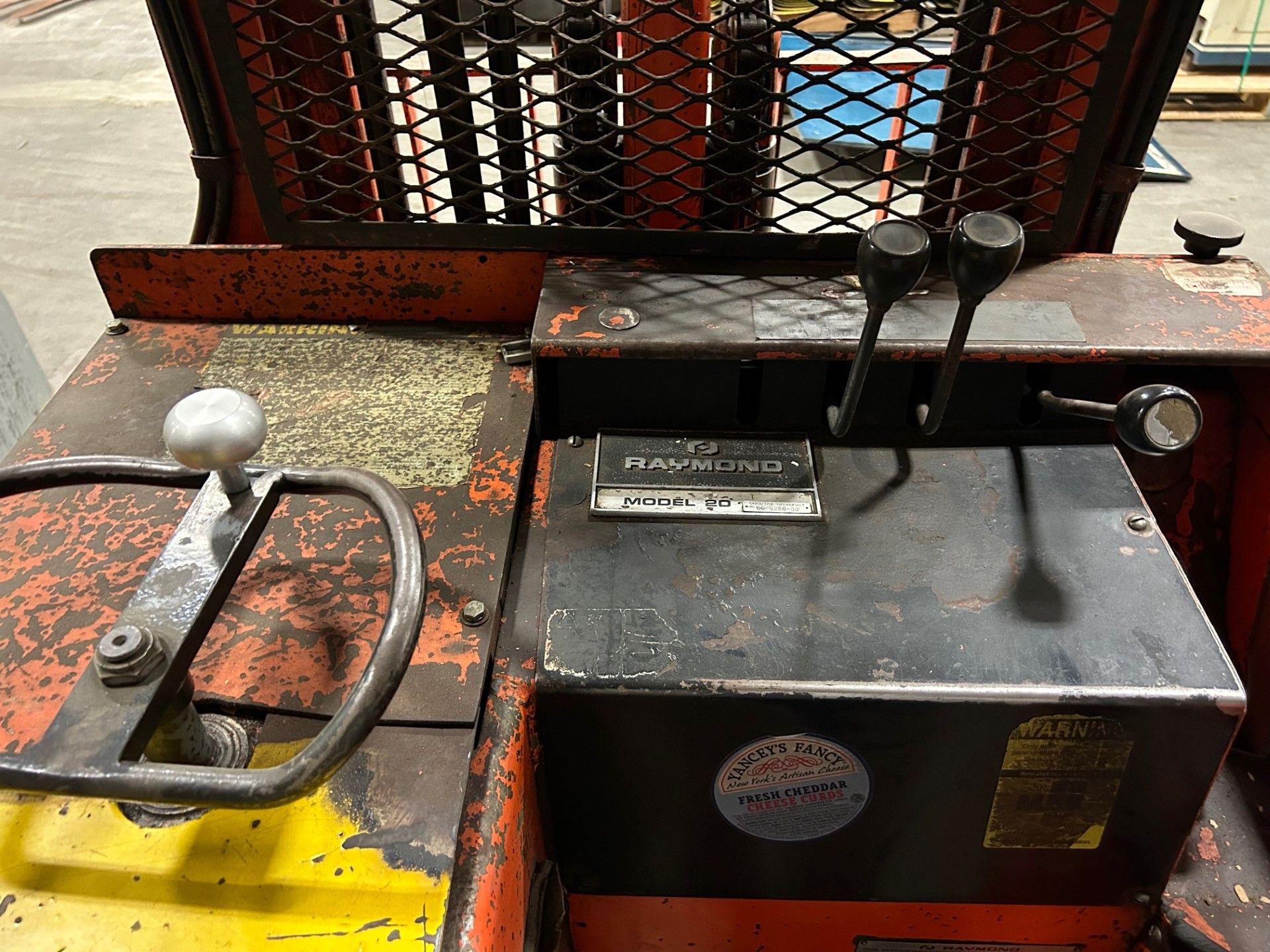 36V Raymond Model 20 Narrow Aisle, Stand-Up, Reach Forklift. - Image 5 of 5