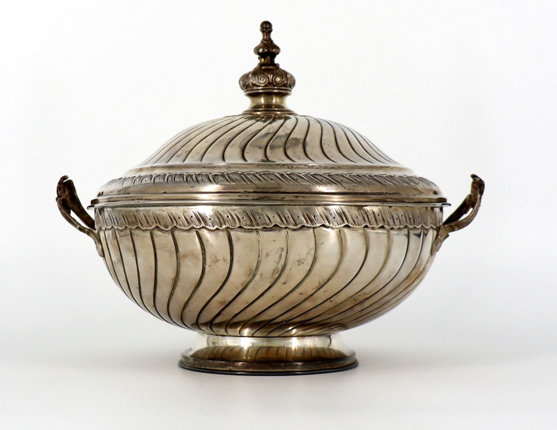 Large pastry box, 800 silver, Leipzig Municipal Theatre, dated 1890. - Image 3 of 9