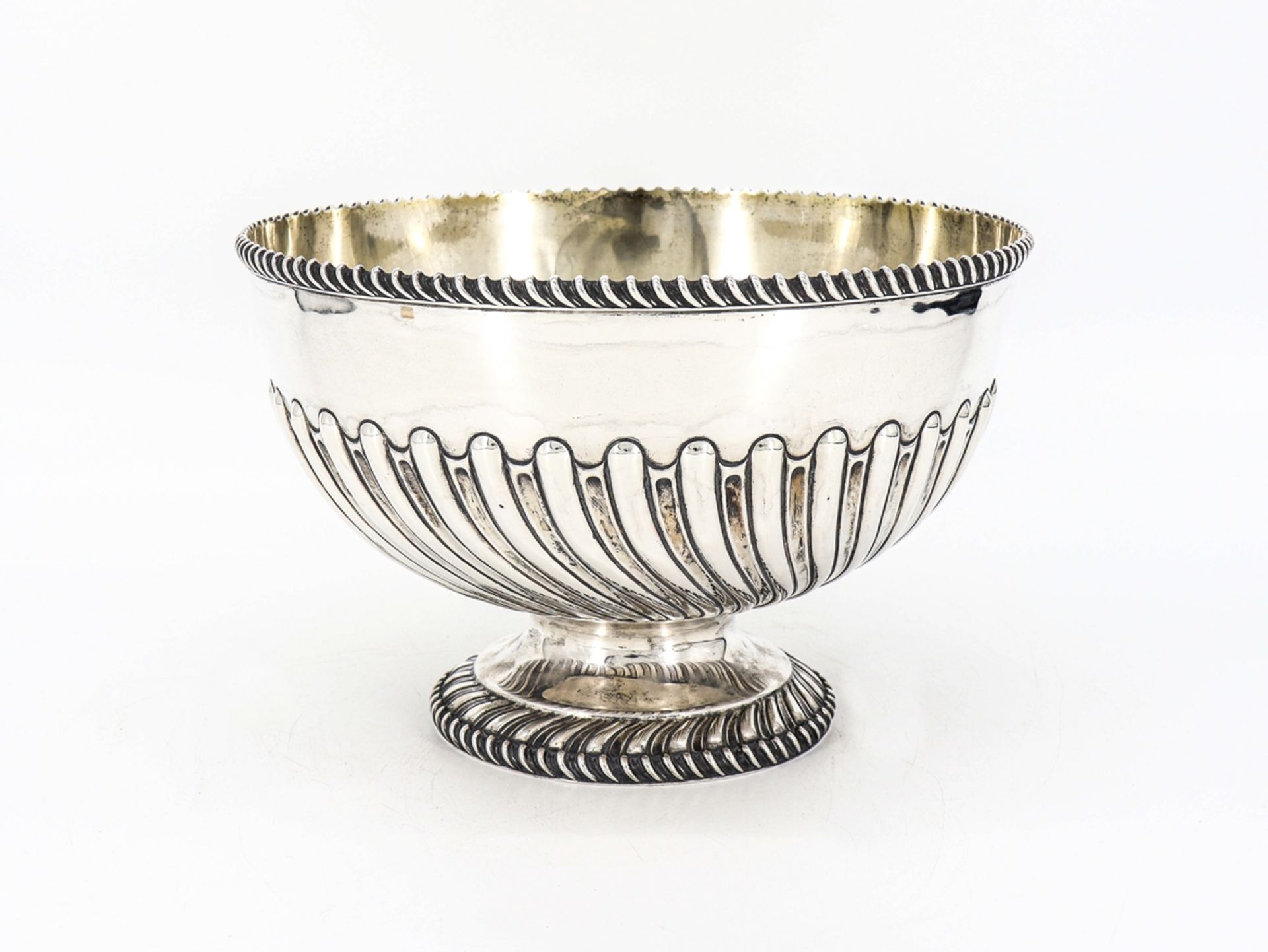 Large foot bowl 925 sterling silver, Atkin Brothers, 1894 Sheffield. - Image 2 of 7