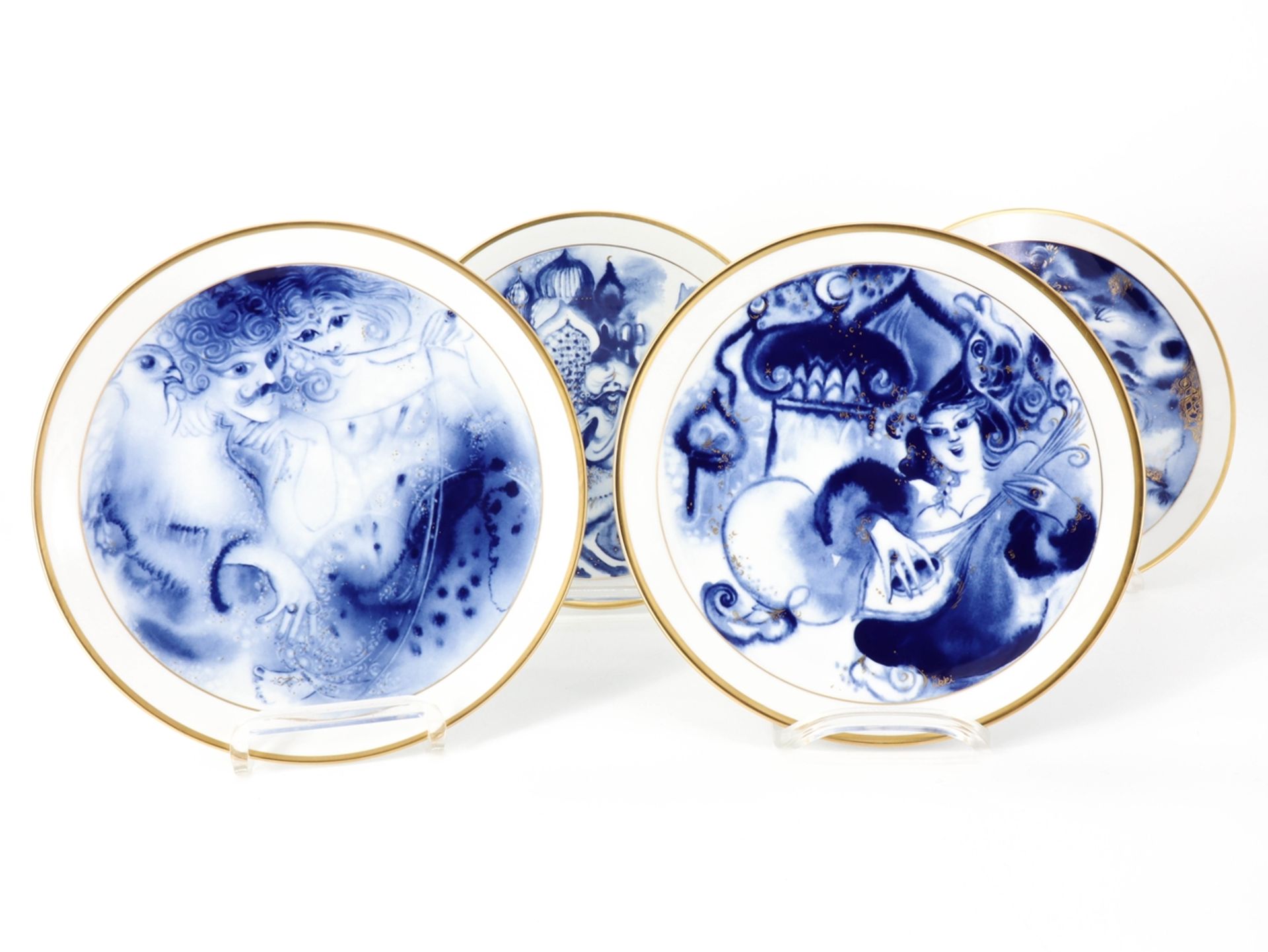 4 Meissen wall plates 1981-1984