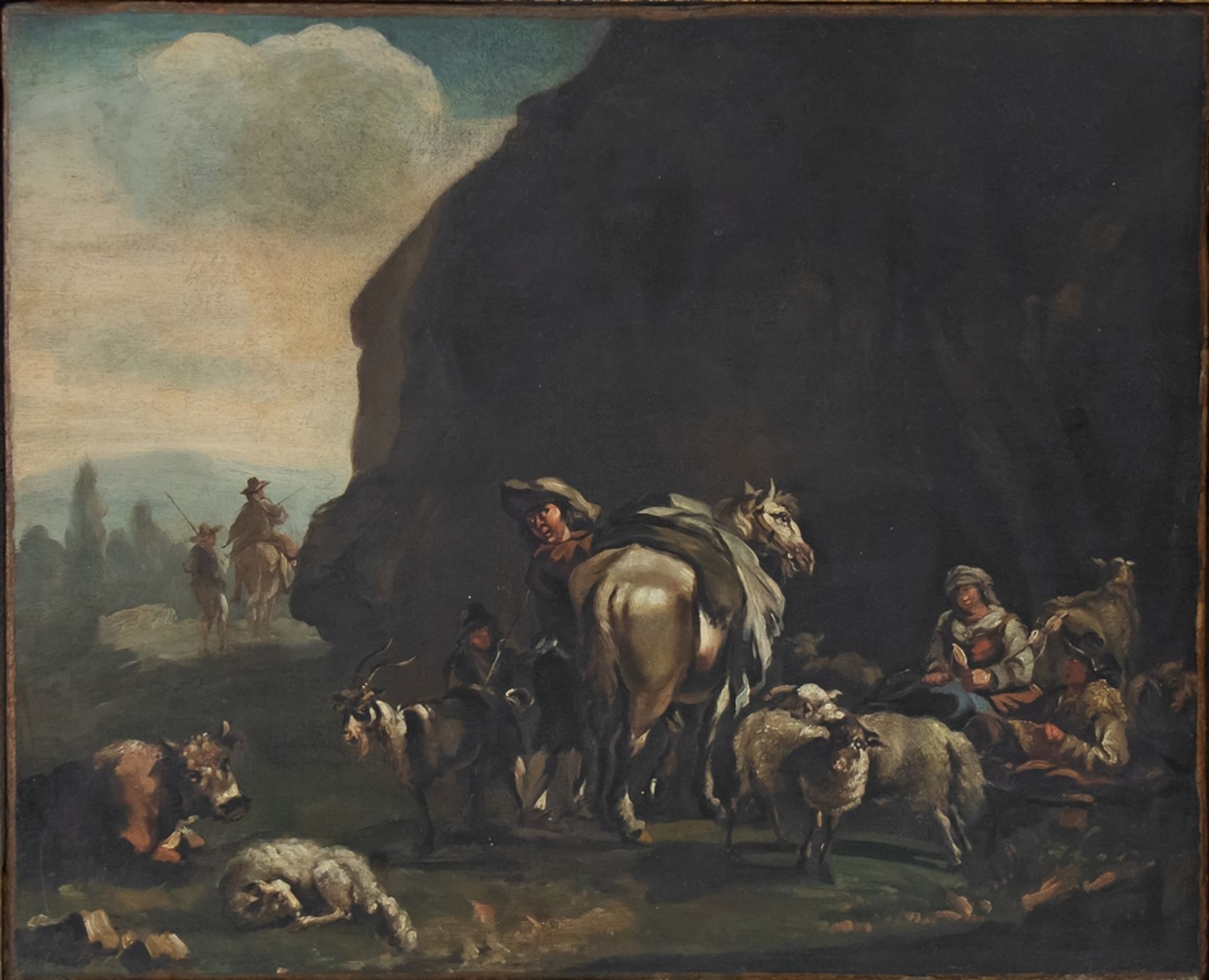 Unknown master, resting shepherds, first half 18th century.
