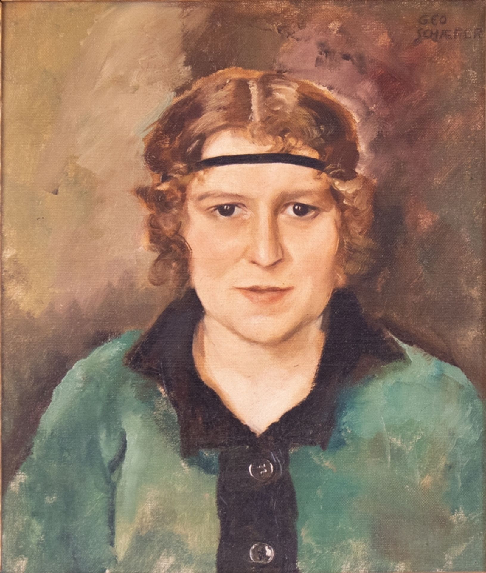 Geo Schäfer, Portrait of a lady, Aschaffenburg around 1920