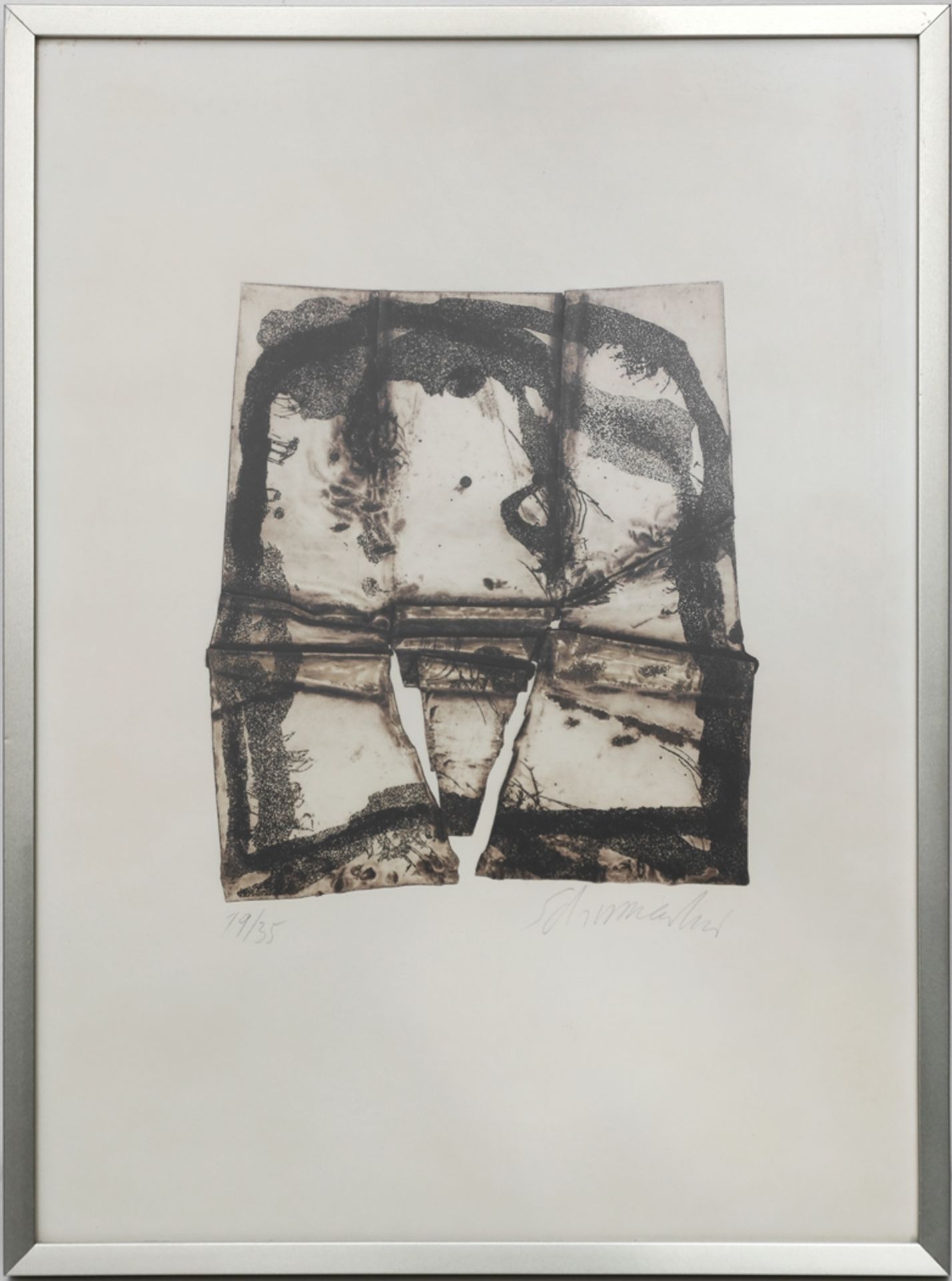 Emil Schuhmacher, Colour aquatint with relief printing on wove paper (papier vélin) from 1972. - Image 4 of 4