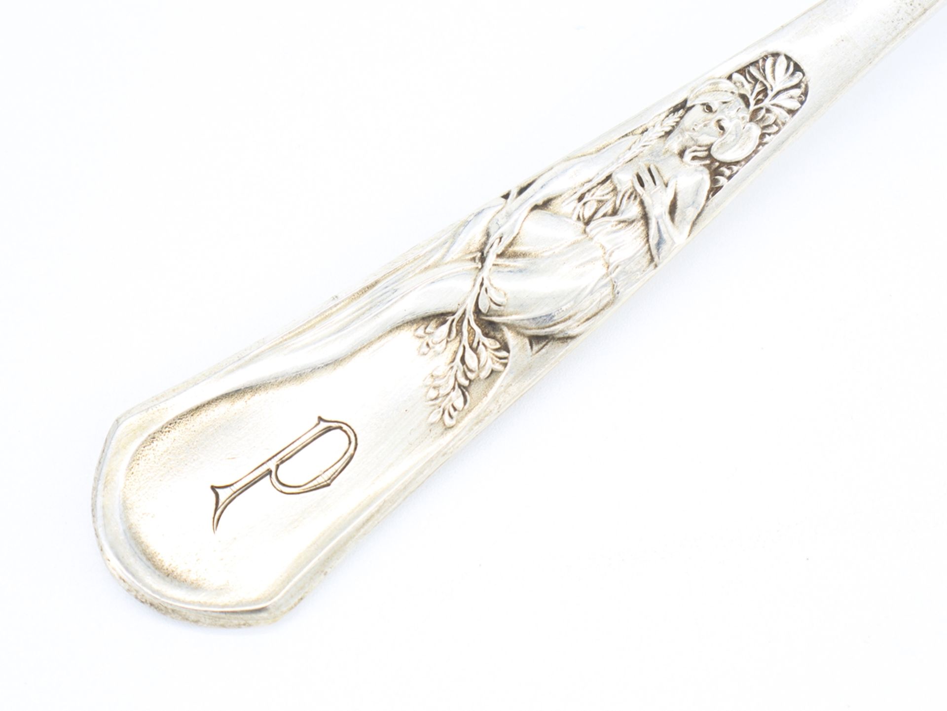 2 pieces of cutlery in finest art nouveau 800 silver circa 1900. - Image 8 of 8
