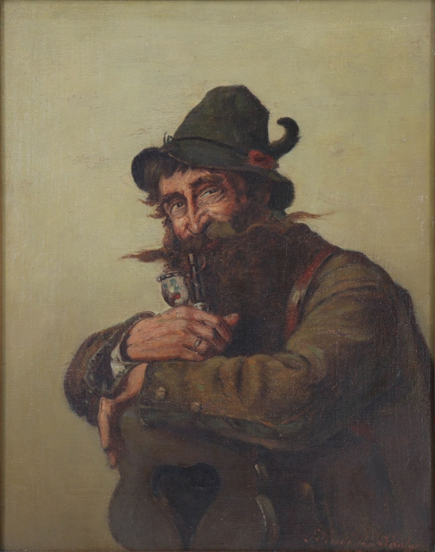 The robber journeyman, oil on canvas, illegibly signed, c. 1900