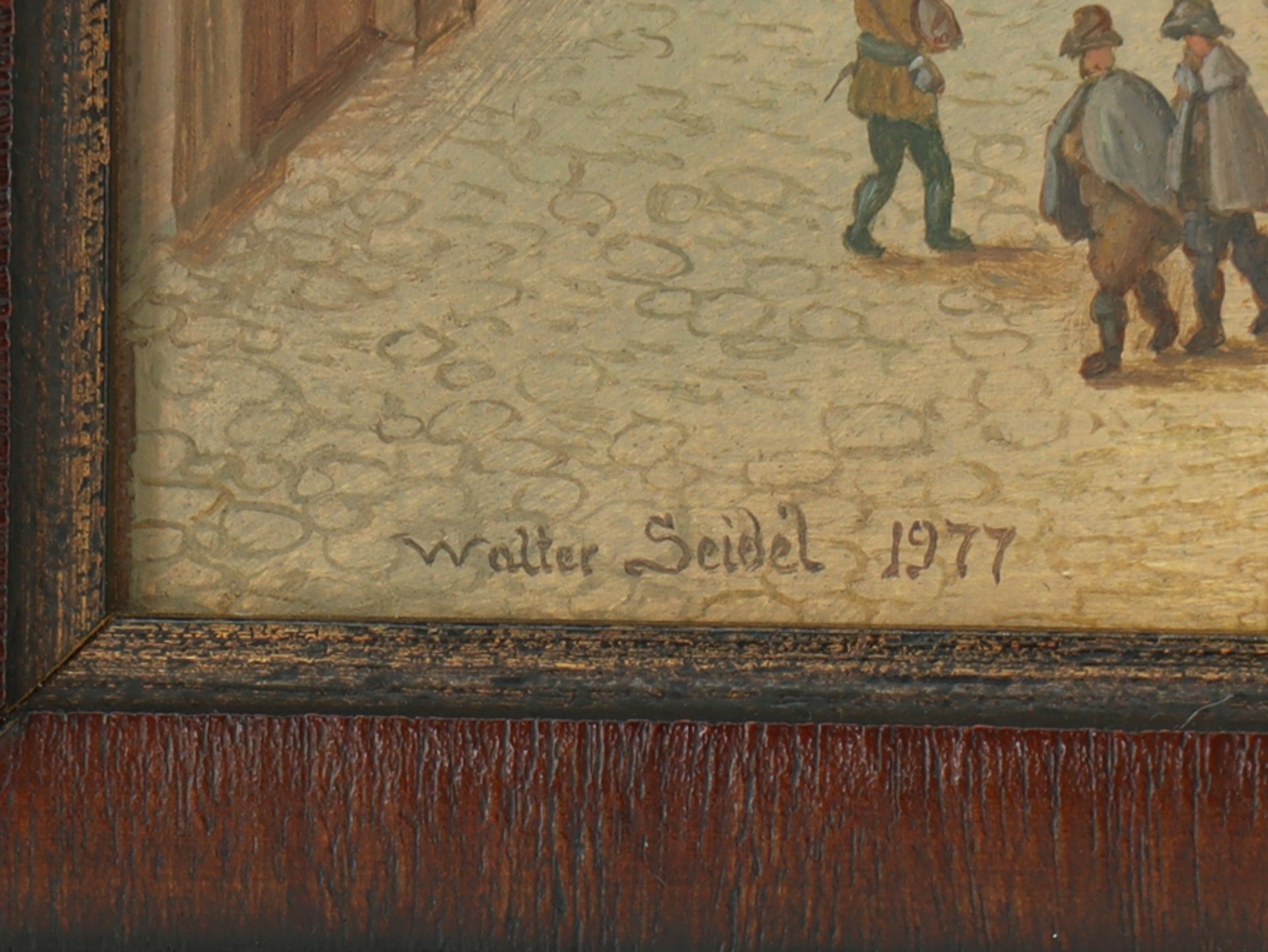 Walter Seidel (born 1950), painting "Franconian marketplace" (Ansbach). - Image 3 of 5