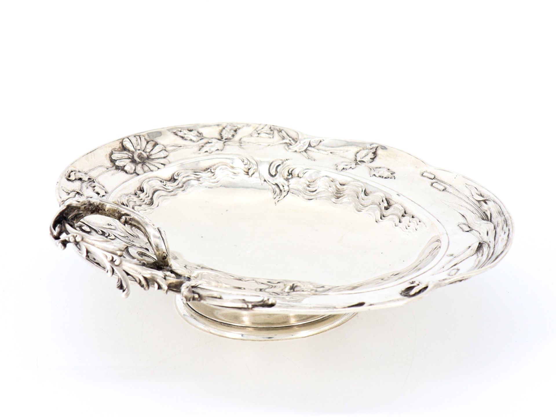 Large Art Nouveau bowl 800 silver, Wolfers Frères Brussels, circa 1900. - Image 3 of 7