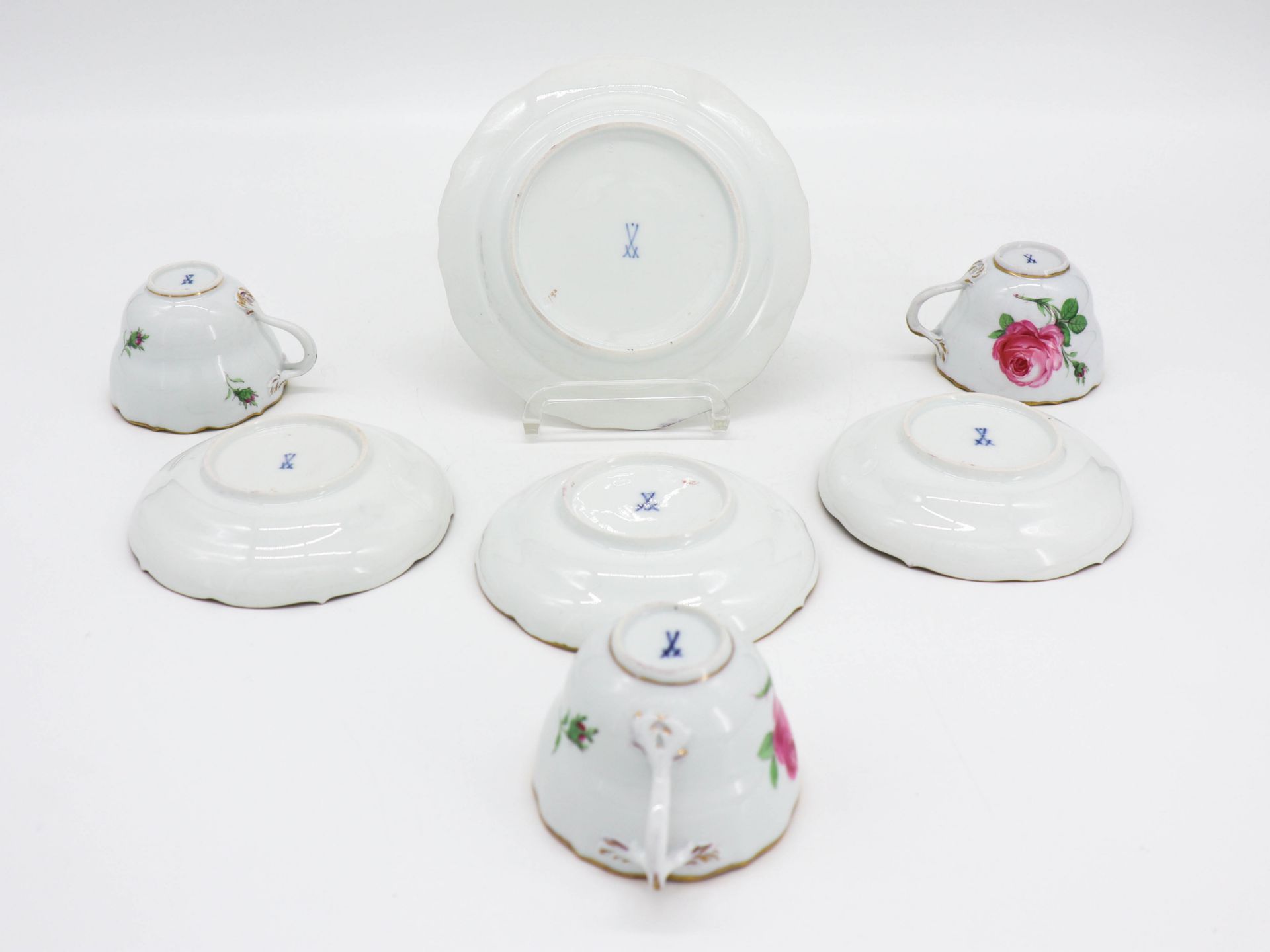 Meissen Service 7 pieces Red Rose, 1924 to 1934. - Image 3 of 5