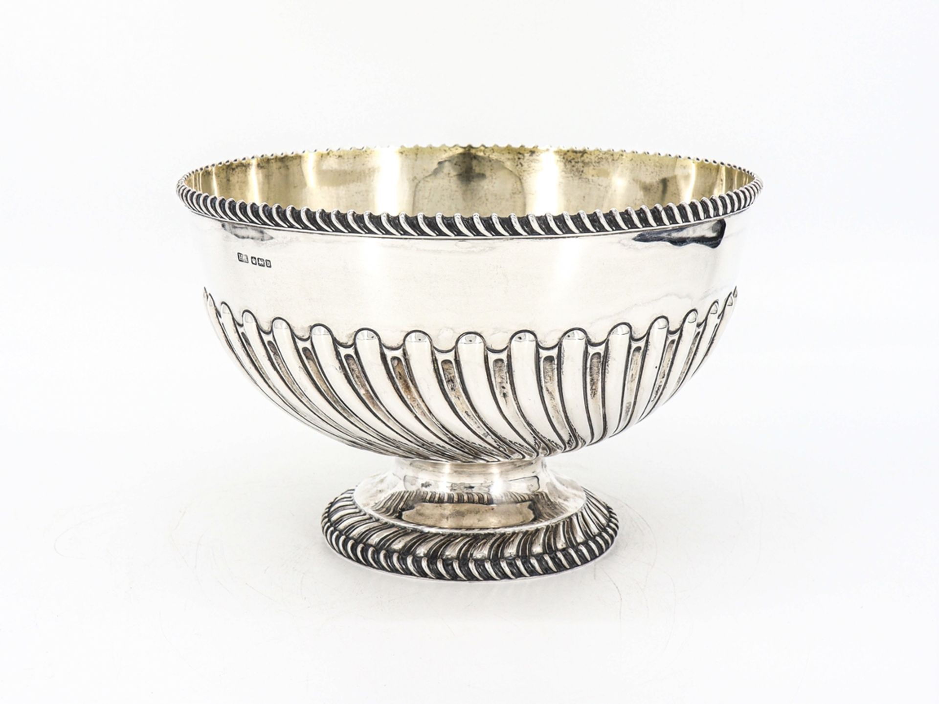 Large foot bowl 925 sterling silver, Atkin Brothers, 1894 Sheffield. - Image 3 of 7