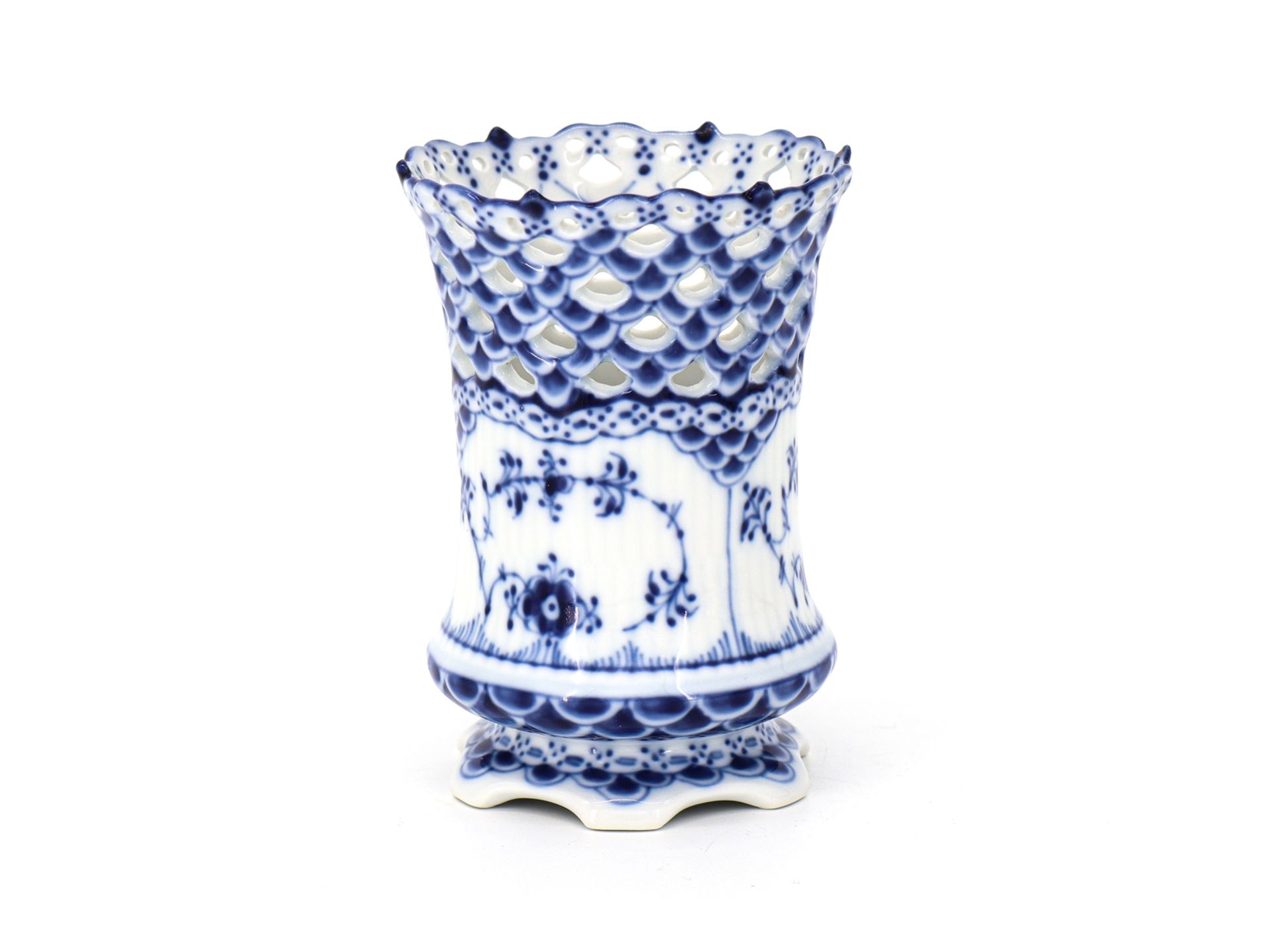 Royal Copenhagen Vase, Musselmalet Vollspitze No.: 1016