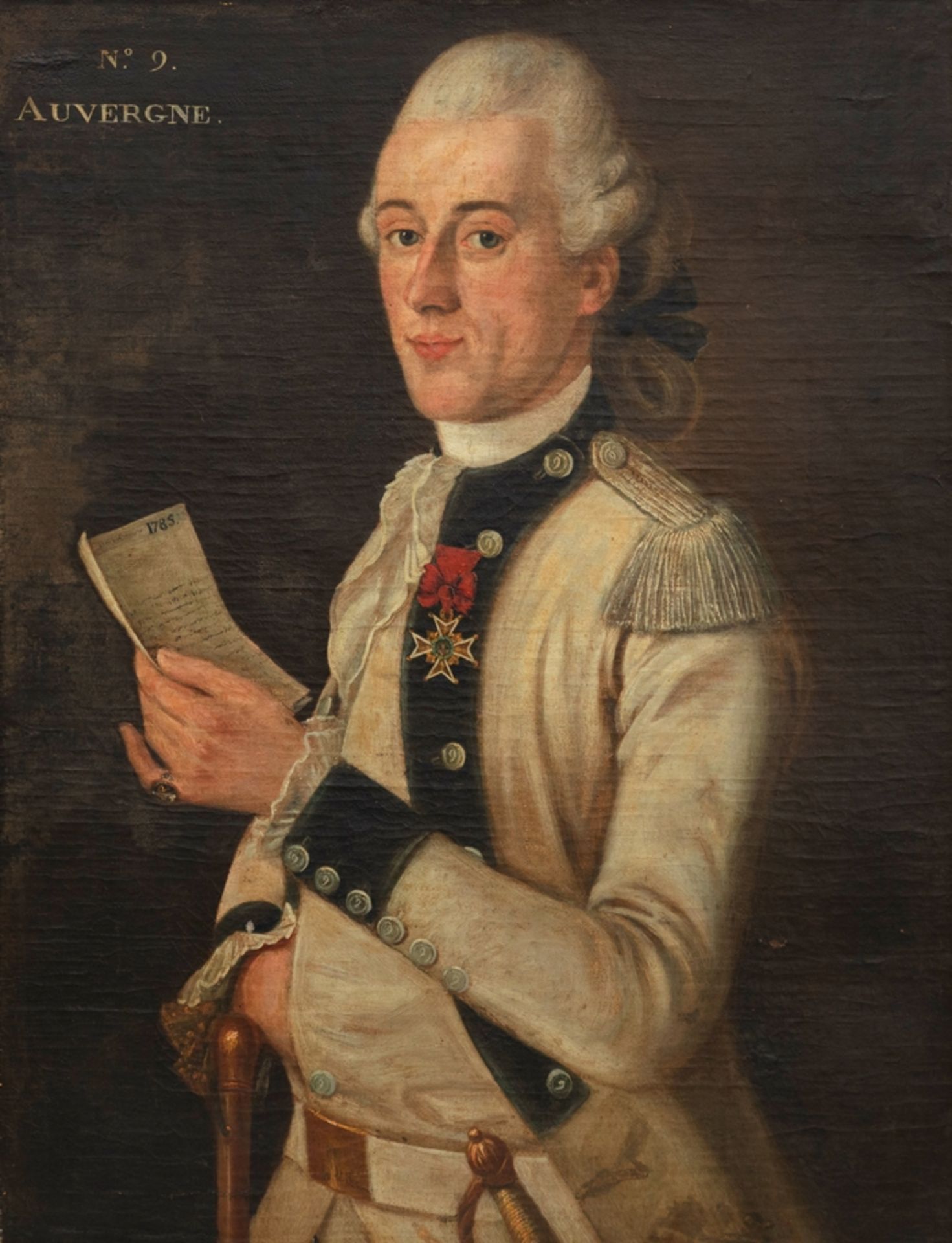 Unknown master, France probably end of 18th century, nobleman decorated with orders.