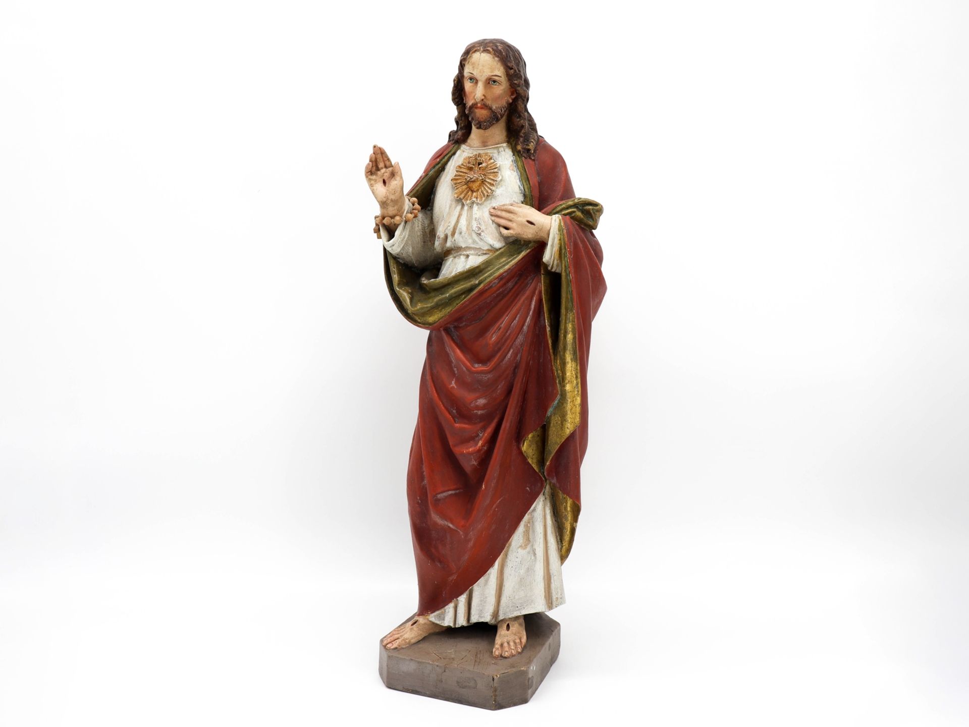 Jesus figure carving, lime wood, around 1900 - Image 5 of 7