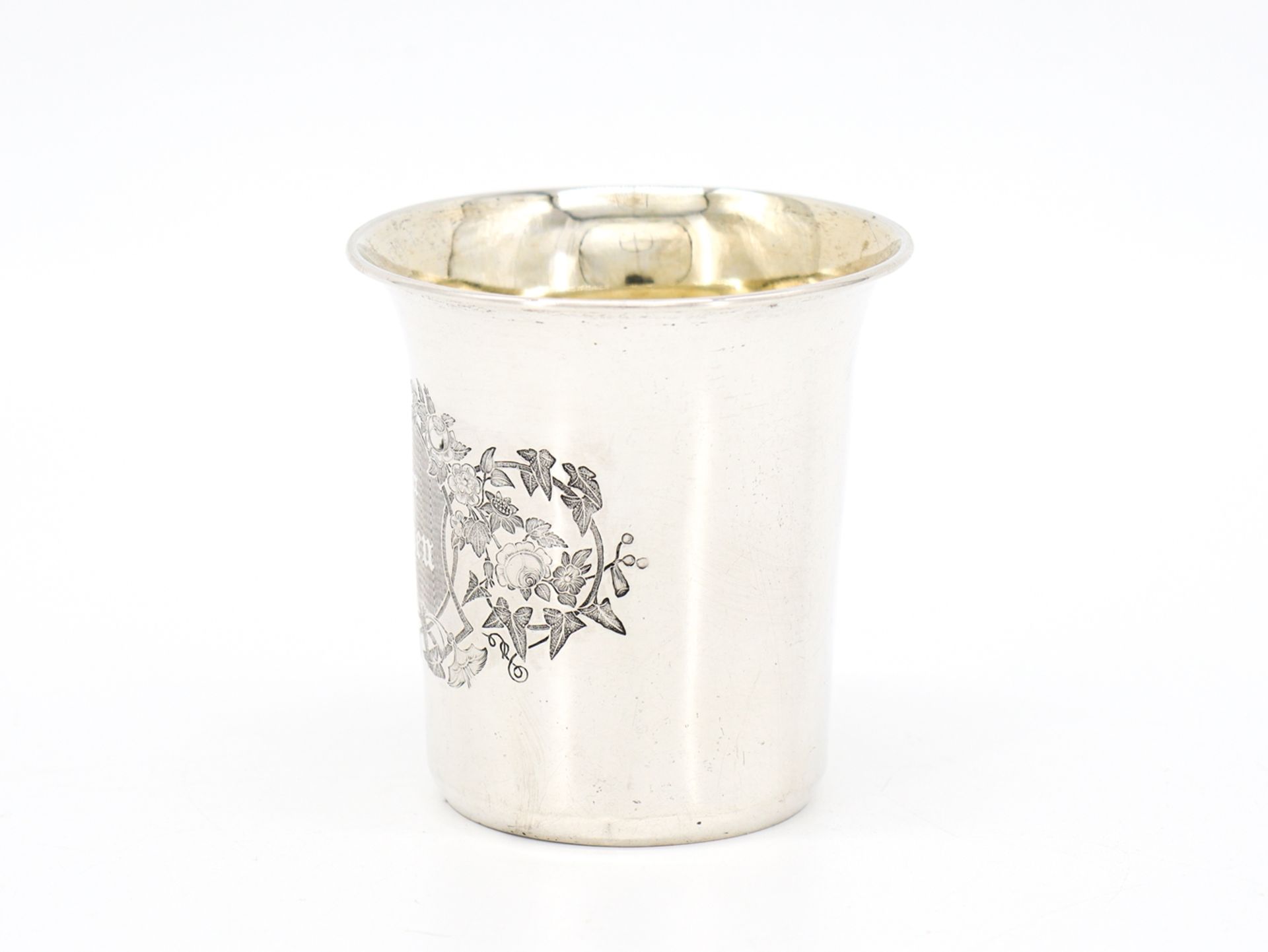 Baptismal cup silver gilded inside, mid 19th century. - Image 2 of 6