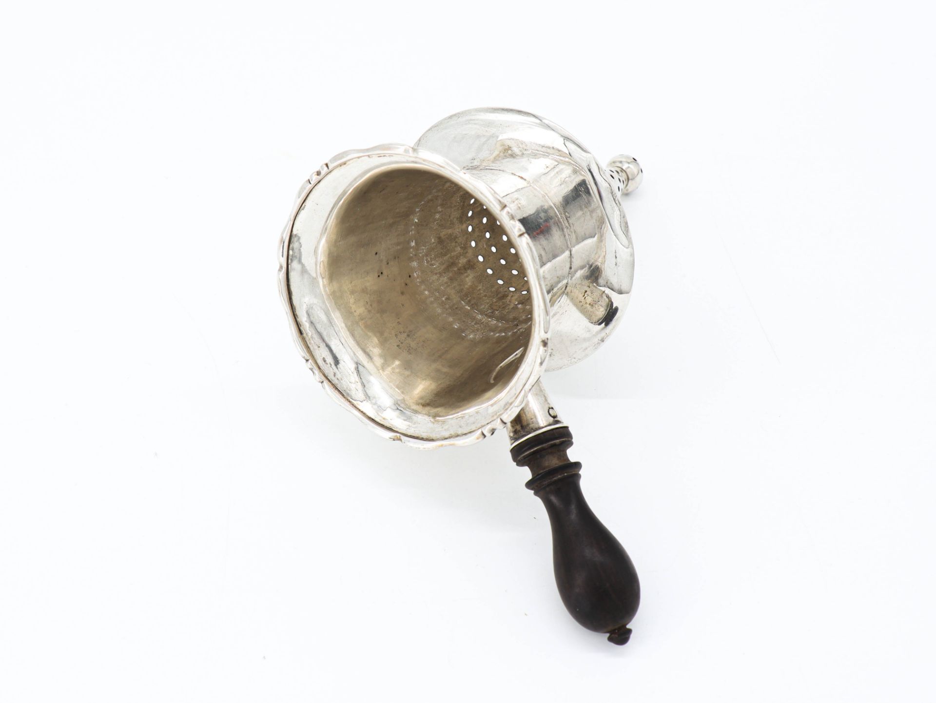 Coffee or tea filter, 13 lot silver, dated March 15, 1845. - Image 2 of 6