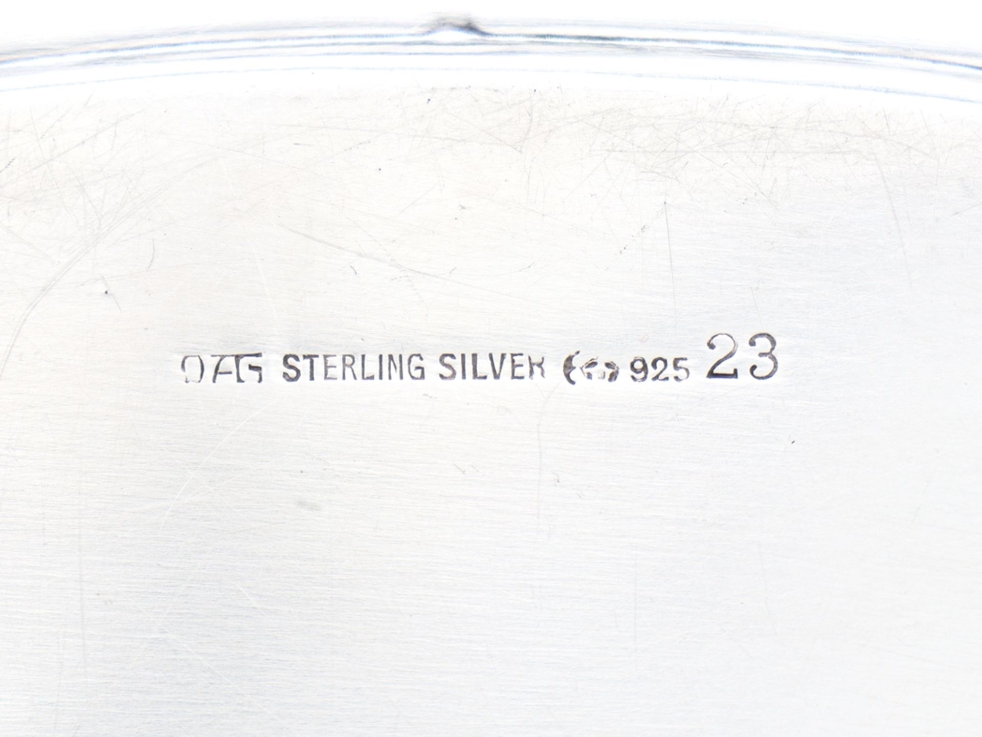 Art Nouveau tray in 925 sterling silver with 6 cups around 1900. - Image 6 of 7