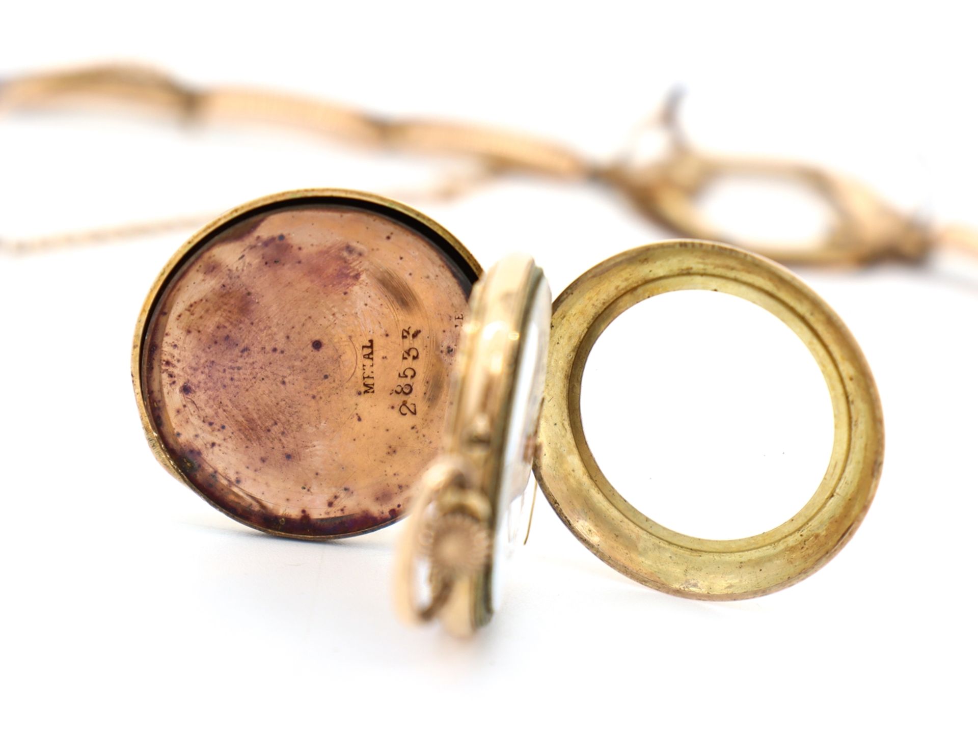 Damen Taschenuhr in 14 K, 585er Gold, mit Armband  - Bild 3 aus 11