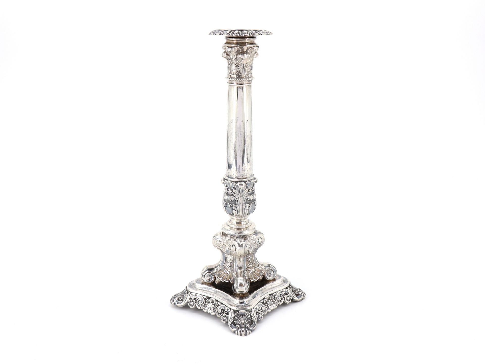 Silver candlestick Karl Thomas, Frankfurt am Main, mid 19th century. - Image 2 of 5