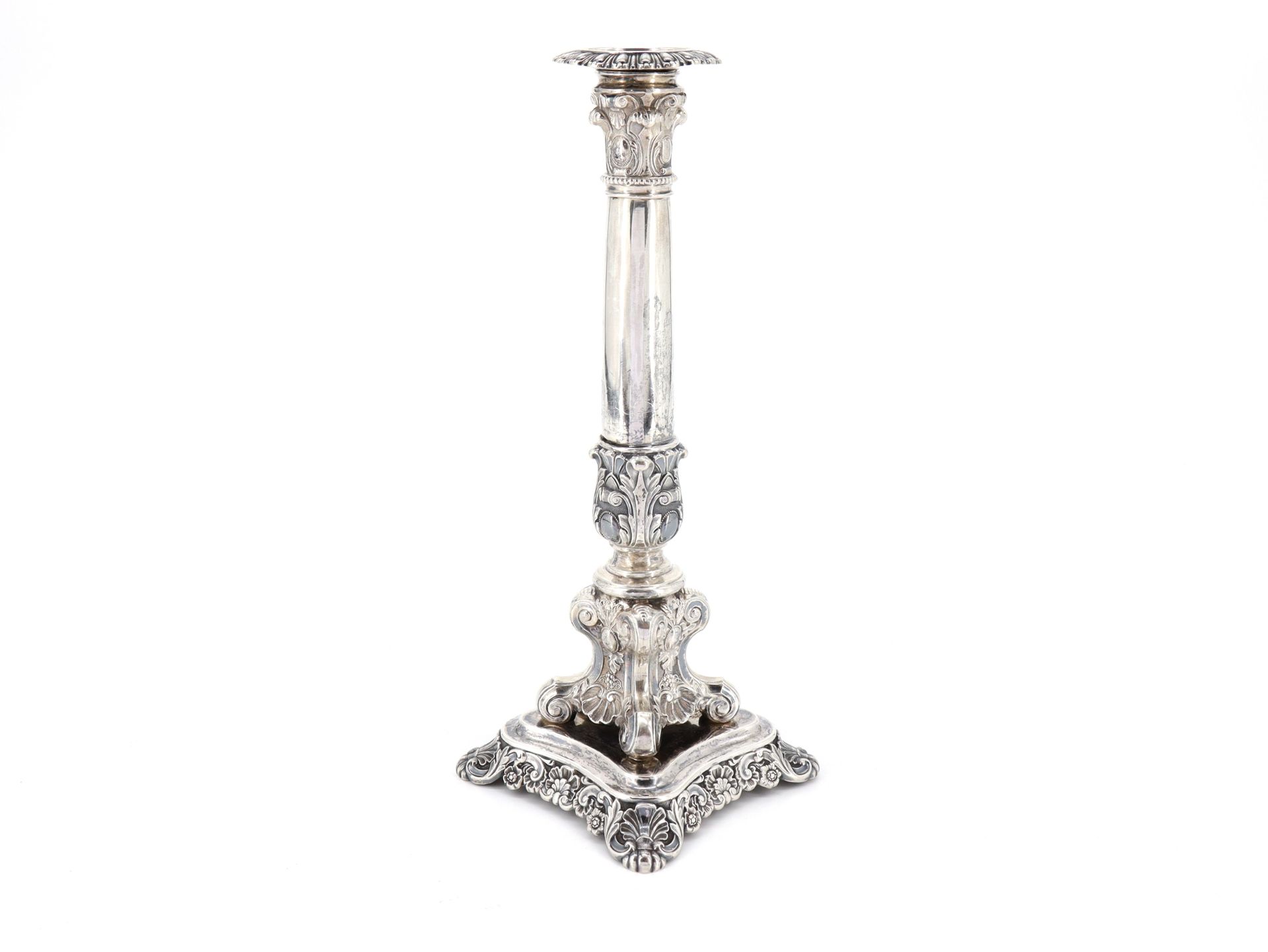 Silver candlestick Karl Thomas, Frankfurt am Main, mid 19th century. - Image 5 of 5