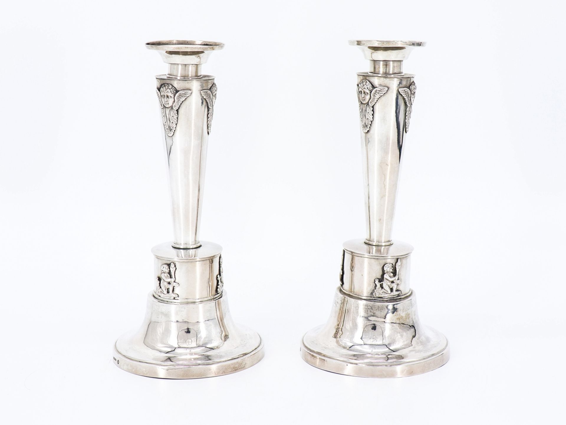 Friedrich Lisner (1780-1839) Aschaffenburg, Pair of Empire Table Candelabra, around 1810 - Image 3 of 8