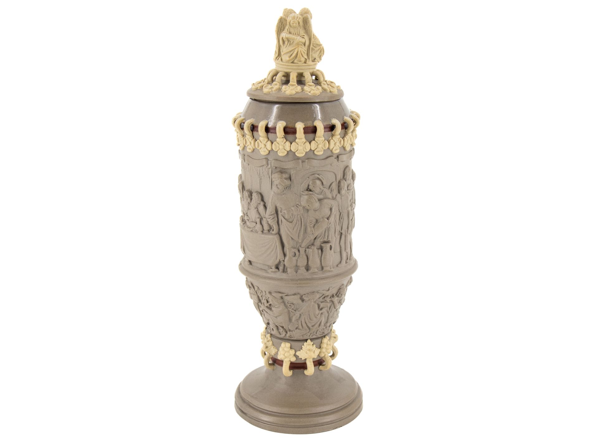 Mettlach Pokal, Villeroy & Boch "Abendmahl", um 1880