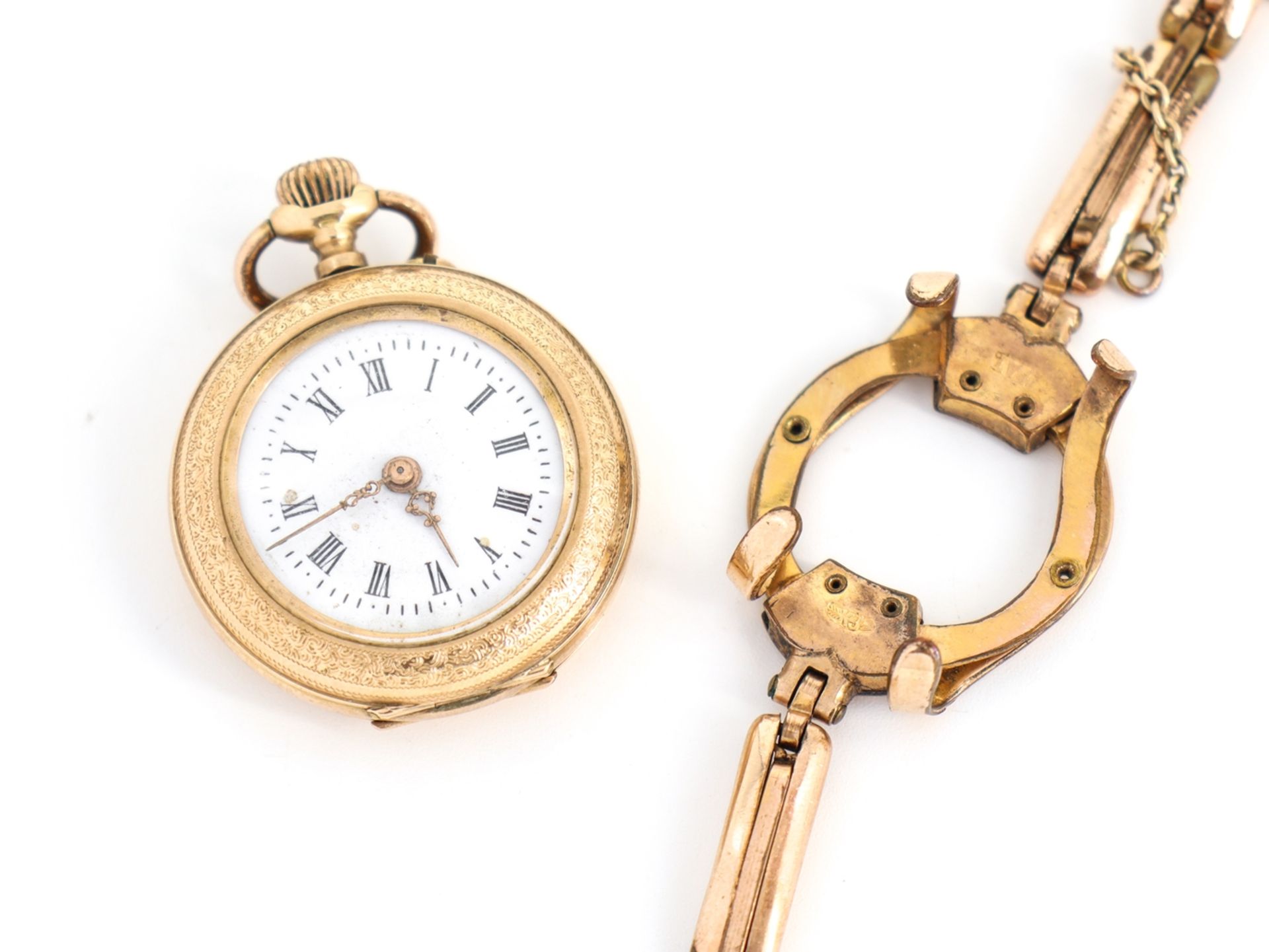 Damen Taschenuhr in 14 K, 585er Gold, mit Armband  - Bild 11 aus 11