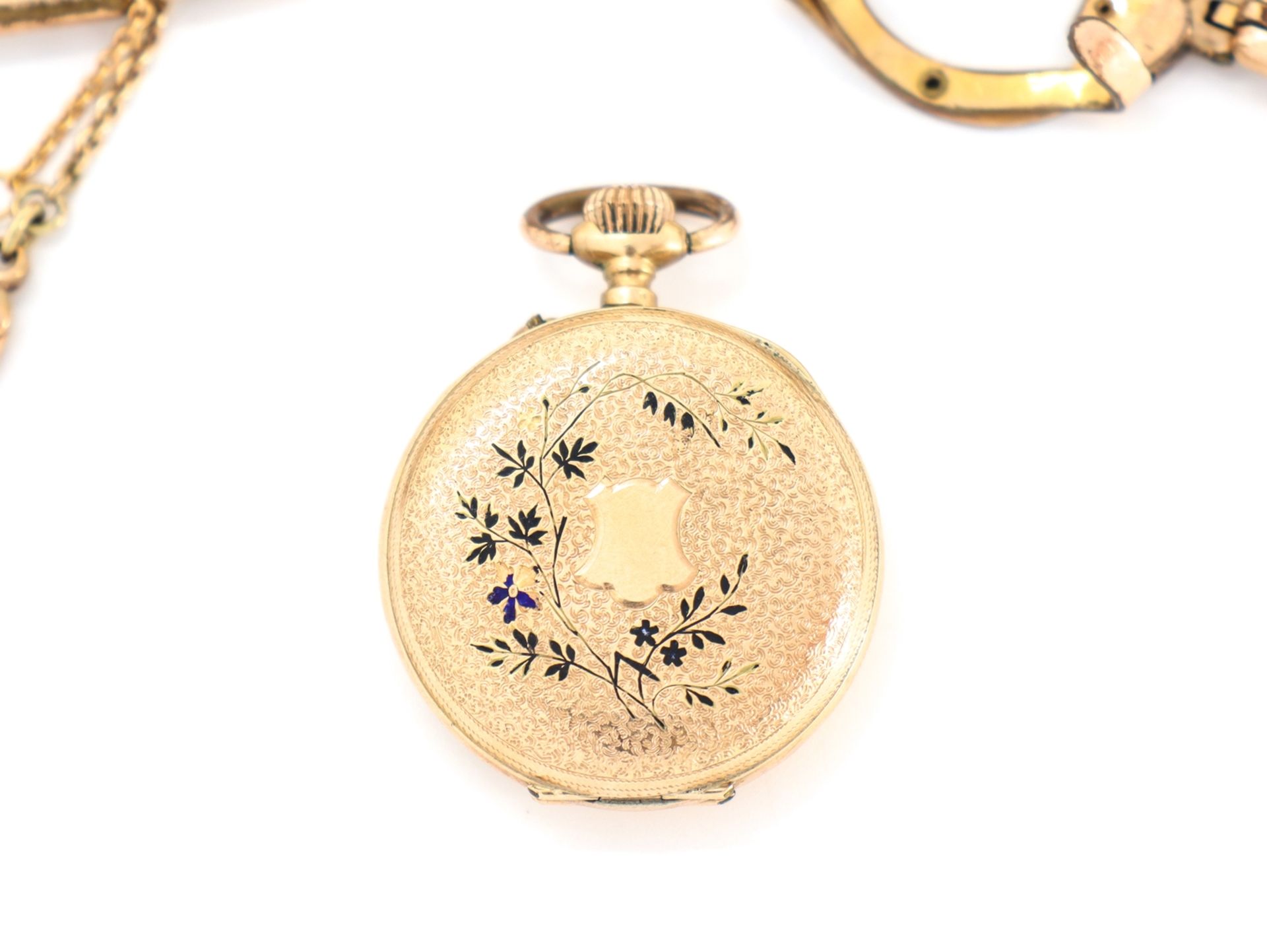 Damen Taschenuhr in 14 K, 585er Gold, mit Armband  - Bild 8 aus 11