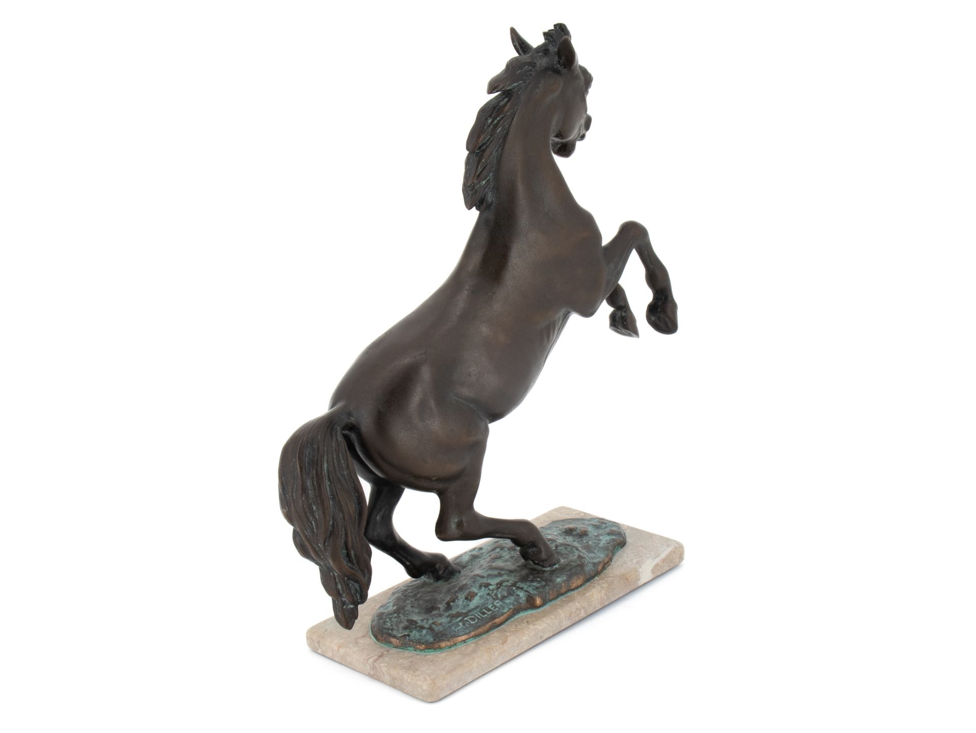 Diller Helmut (1911 - 1984), Bronze sculpture "Steigendes Pferd" (Rising Horse) - Image 4 of 9