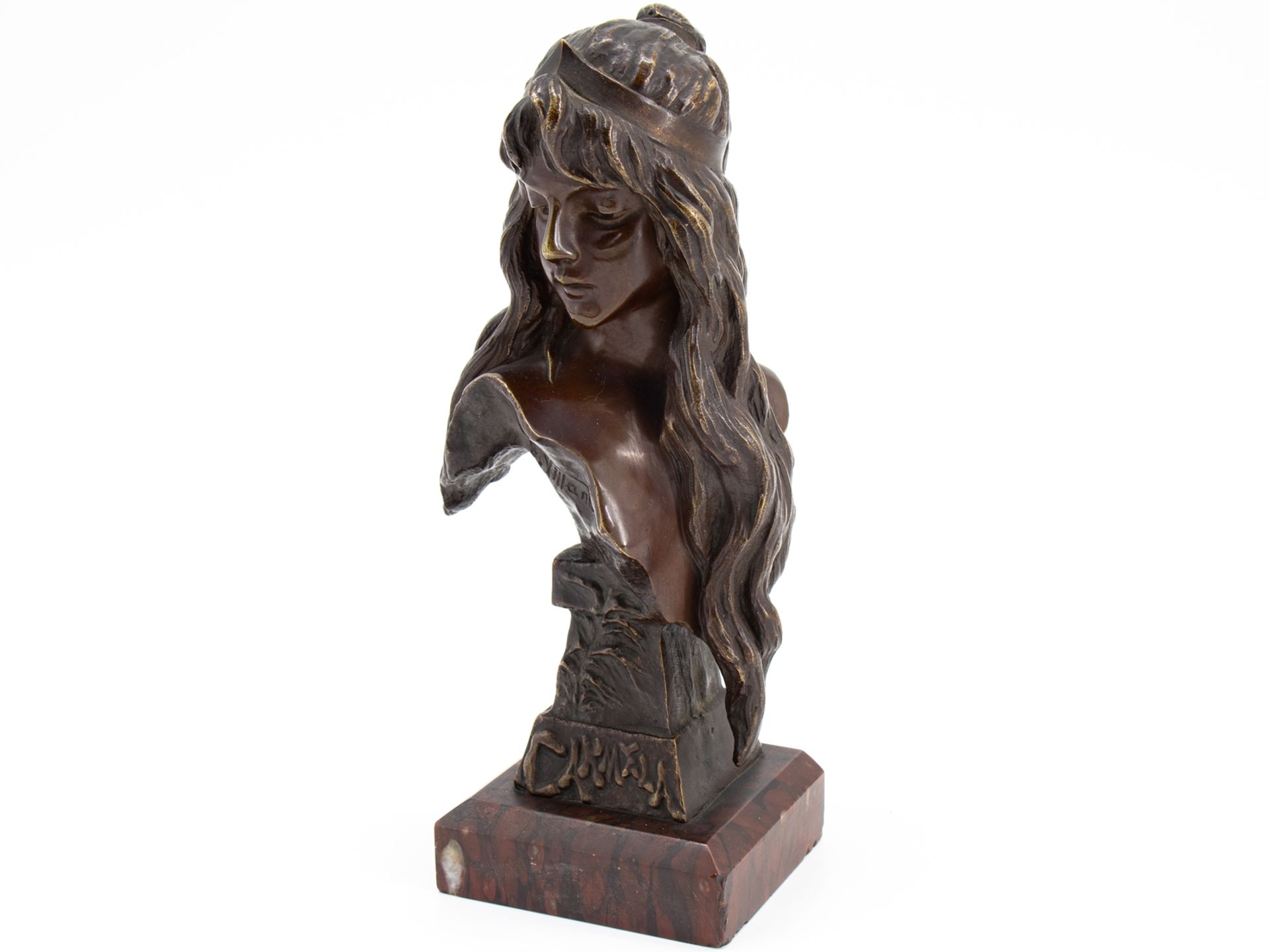 Emmanuel Villanis (1858-1914) bronze sculpture, Carmela, around 1900.