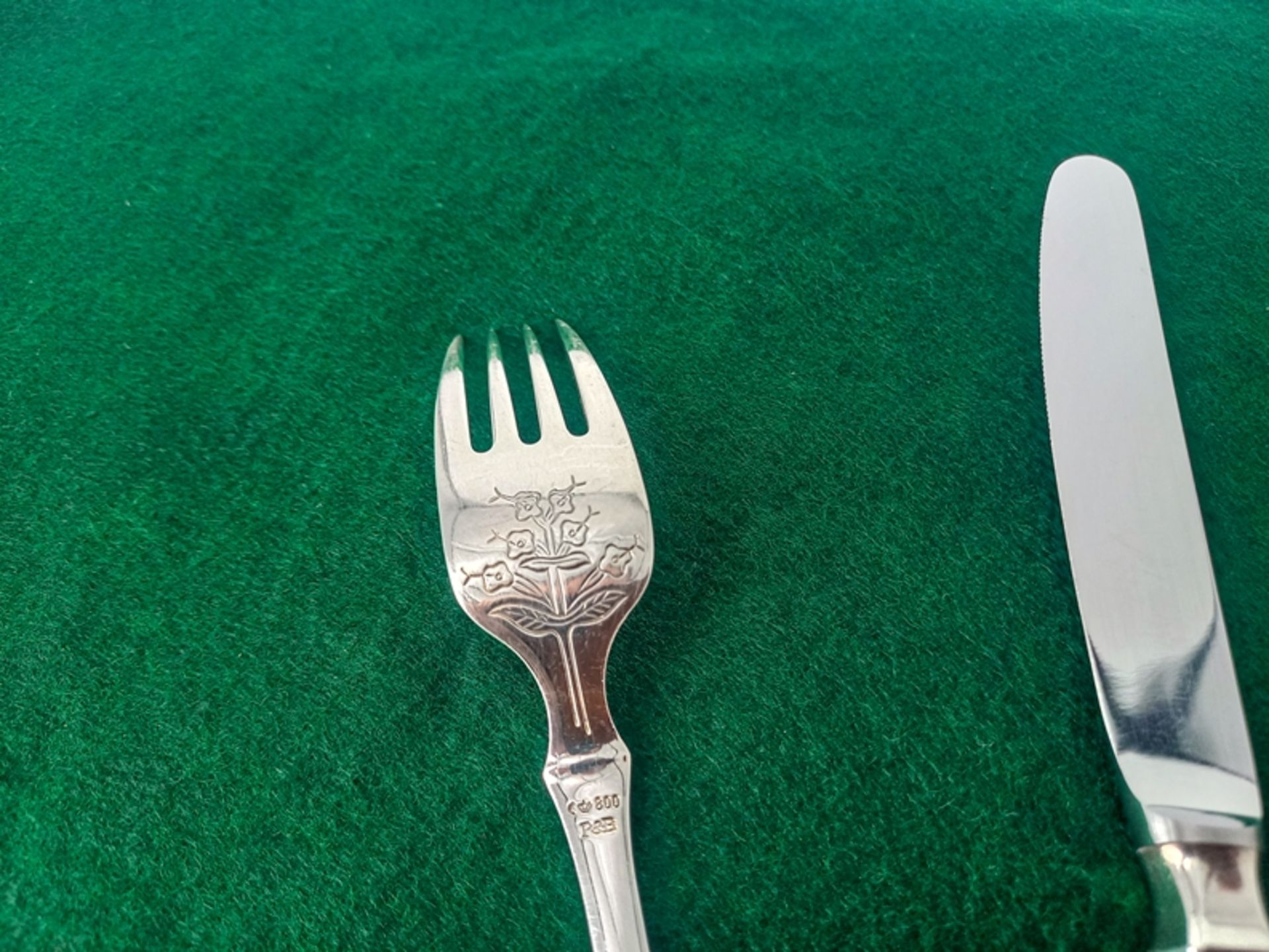 6 person cutlery set in 800 silver Robbe & Berking "Old Copenhagen" 24 pieces - Image 3 of 4