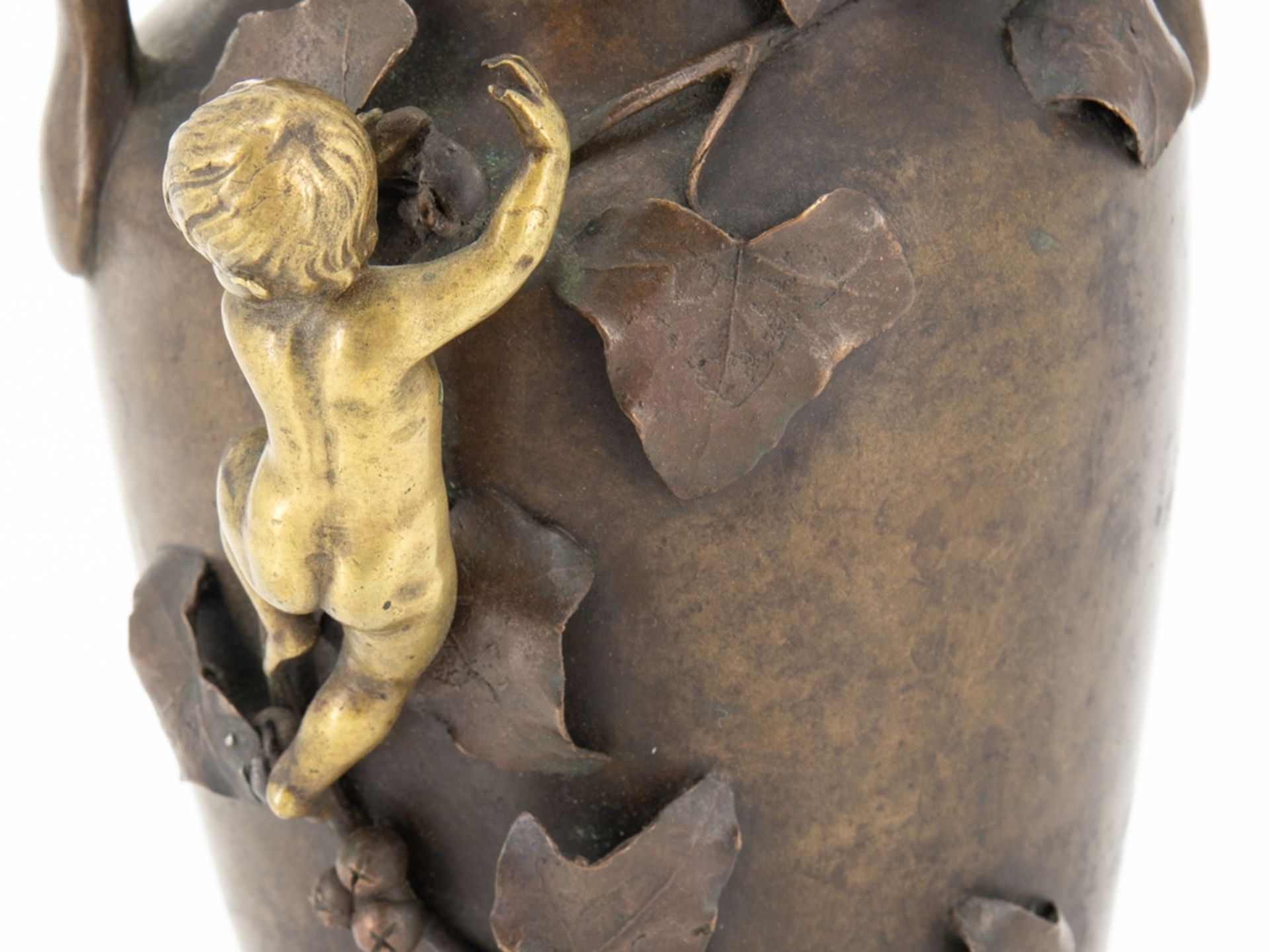 Jugendstil Bronze Vase um 1910 - Bild 5 aus 9