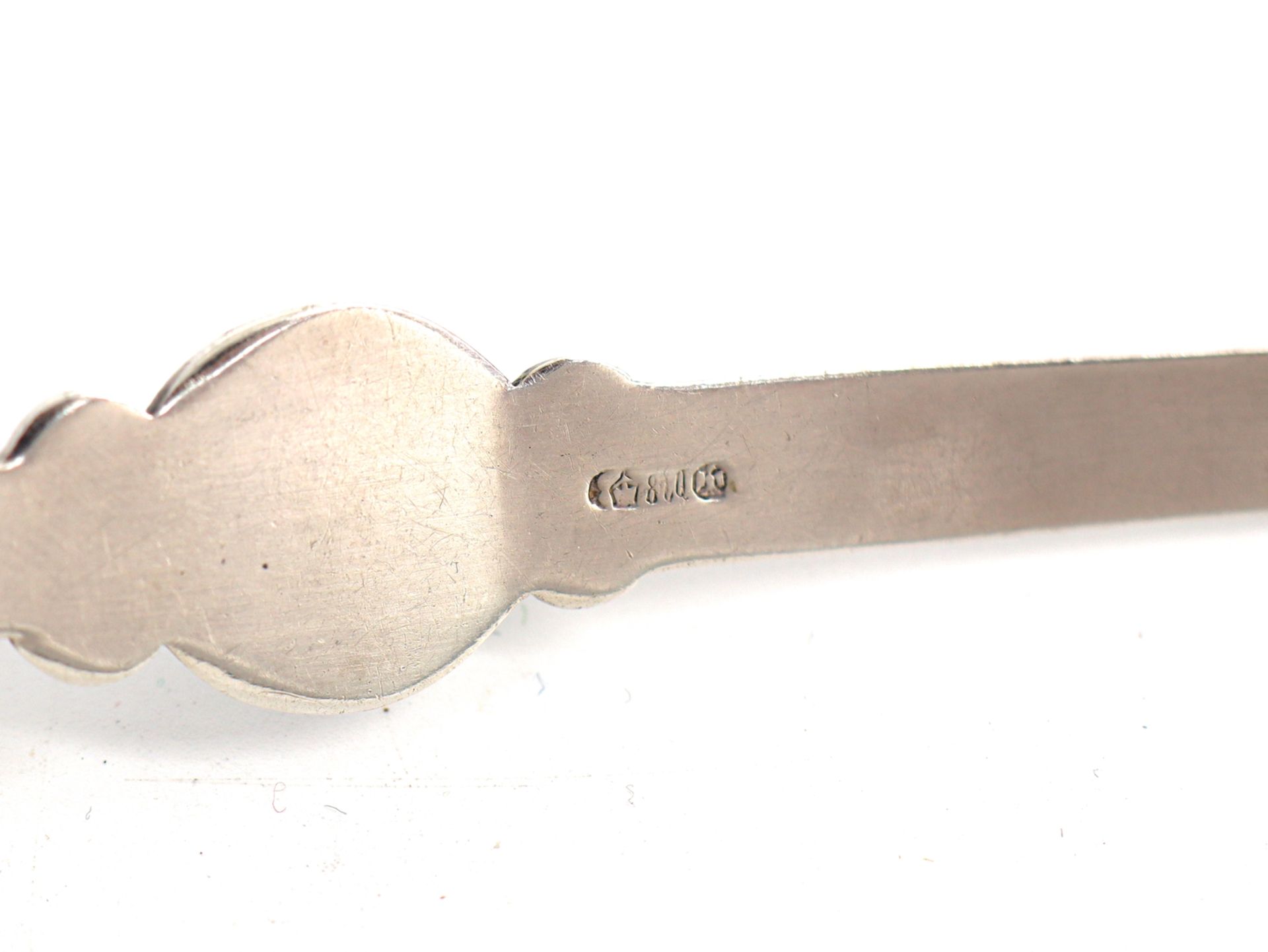 Patriotic spoon, 800 silver, gilded, Iron Cross, 1914 - Image 3 of 4