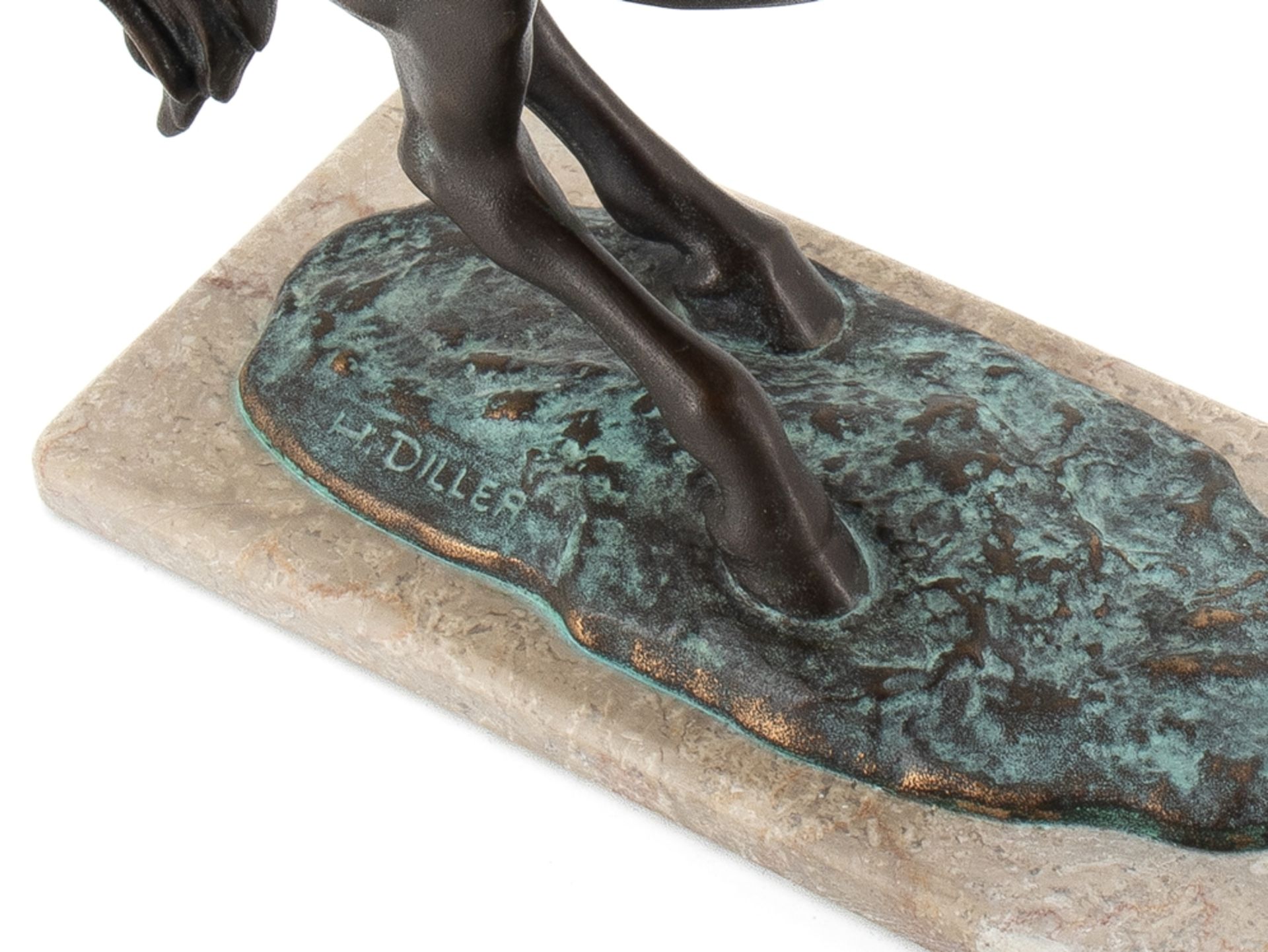 Diller Helmut (1911 - 1984), Bronze sculpture "Steigendes Pferd" (Rising Horse) - Image 9 of 9