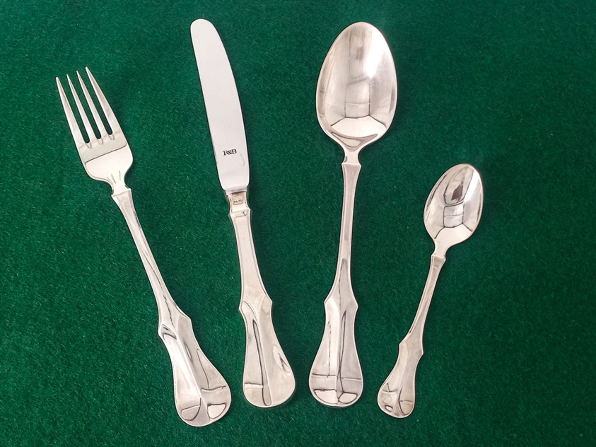 6 person cutlery set in 800 silver Robbe & Berking "Old Copenhagen" 24 pieces